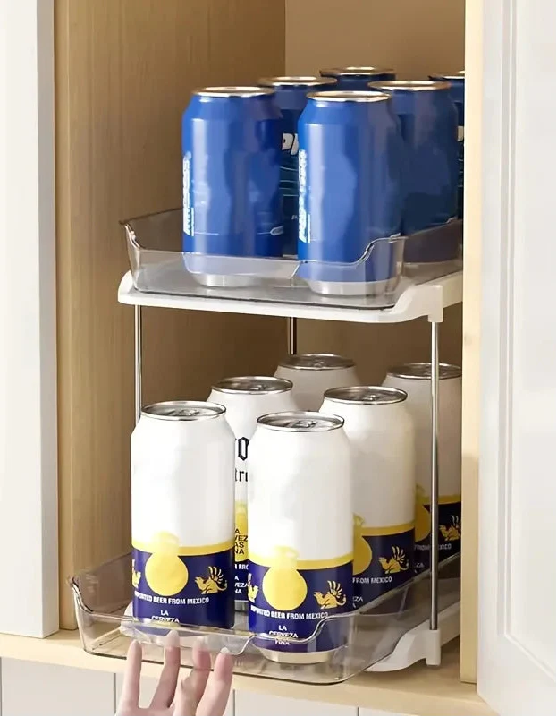 מארגן נשלף דו־קומתי לאחסון מתחת לכיור