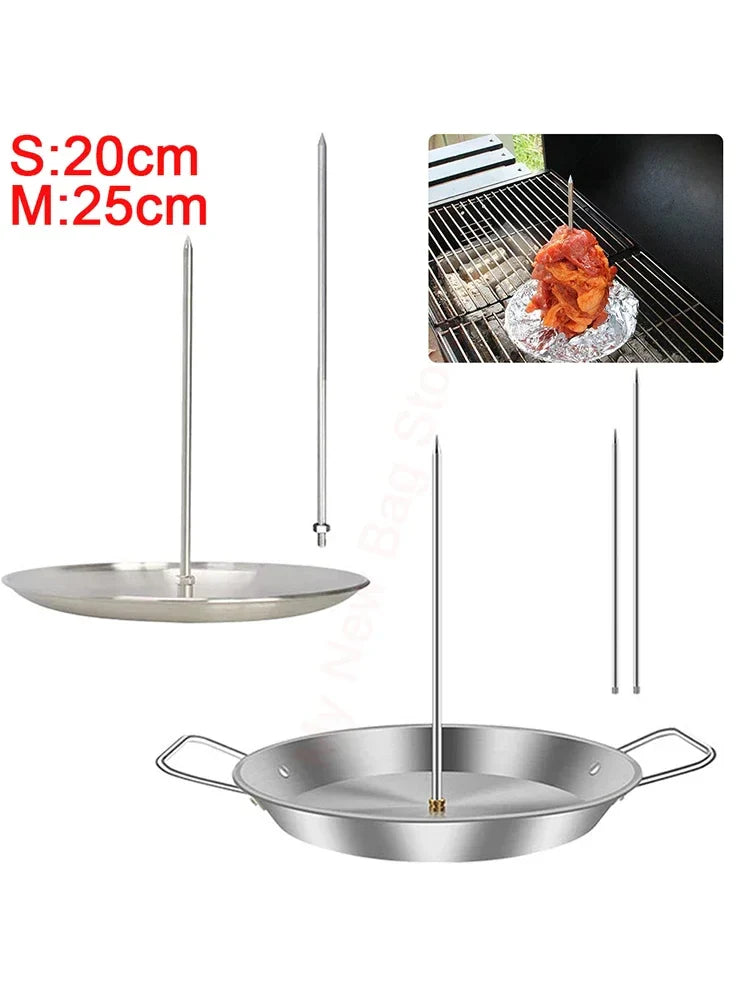 מעמד שיפודי BBQ אנכי