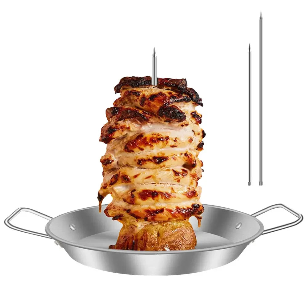 מעמד שיפודי BBQ אנכי