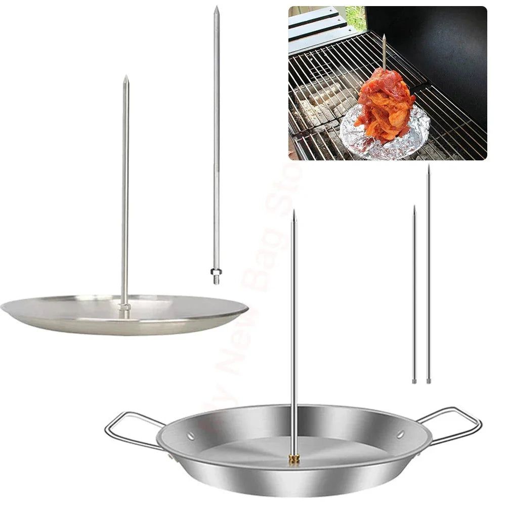 מעמד שיפודי BBQ אנכי